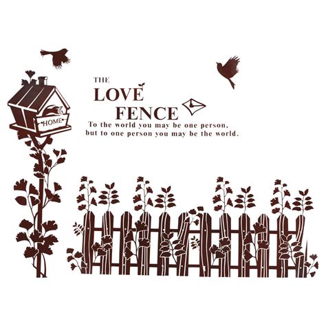 Buy Generic Fence Bird Cage Pattern PVC Removable Wall Sticker Art ...