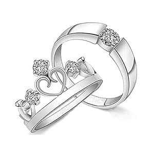 Buy Aarohi Jewells Valentine Gifts Adjustable Love Heart King Crown ...