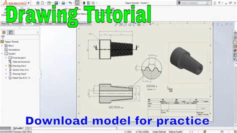 SolidWorks Hole Wizard Custom Thread 的图像结果