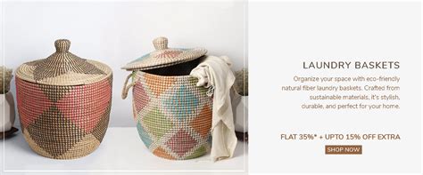 Laundry Basket : Buy Eco Friendly Dustbin & Jute laundry basket with ...