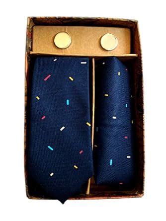 Buy BLACKSMITH Blue Dots Tie, Cufflink, Pocket Square Set for Men ...