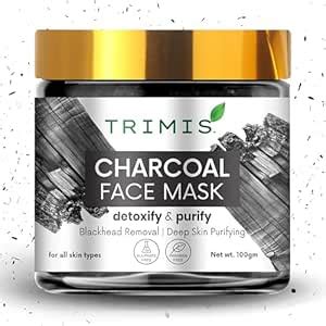 Buy TRIMIS Activated Charcoal Face Mask | Deep Pore Cleansing ...