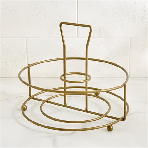 Buy Chefs Pride Kiyun Set of 6 Glass Spice Jars with Metal Stand ...