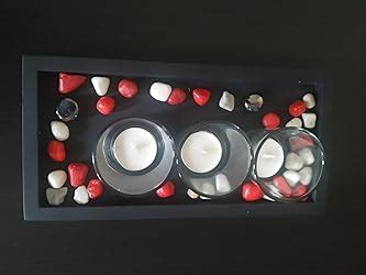 Buy TIED RIBBONS Glass Votive Tealight Candle Holders with Wooden Tray ...