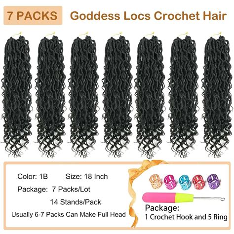 Alororo Goddess Locs Crochet Hair 18 Inch 7 Packs Faux Locs India | Ubuy