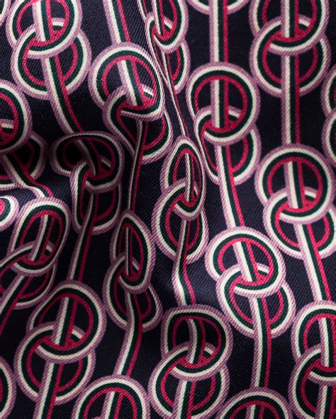 Mid Red 3D Geometric Print Flannel - Eton