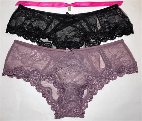 RARE Victorias Secret Cheeky SEXY Lace Panty Pantie Strappy Illusion ...