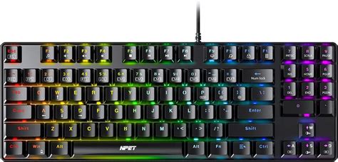 Buy NPET K81 TKL Mechanical Gaming Keyboard: Red Mechanical Switches ...
