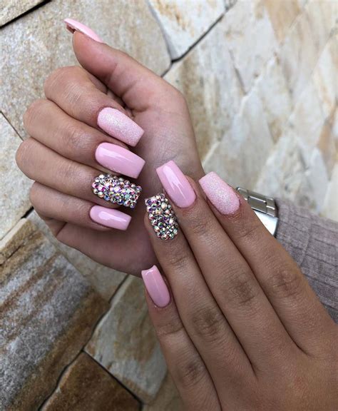 Rhinestone Nail Art Design Ideas for Short & Long Nails - K4 Fashion