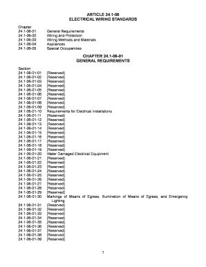Fillable Online ELECTRICAL WIRING STANDARDS Fax Email Print - pdfFiller