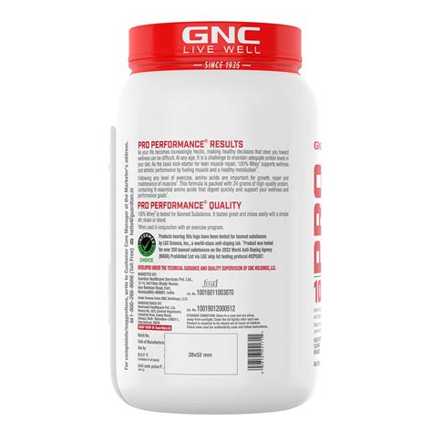 Buy GNC PRO PERFORMANCE 100% WHEY PROTEIN POWDER, 907 G | 24G PROTEIN ...