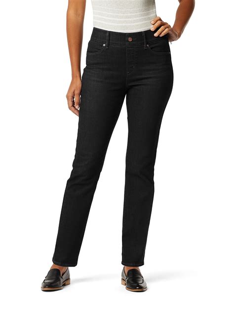 Levi Strauss Signature Women's Shaping Perfect Pull On Straight Jeans ...
