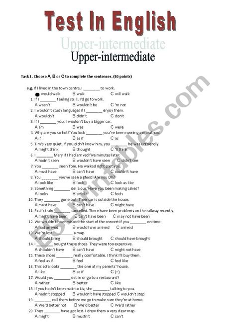 Image result for Upper Intermediate English Level Test