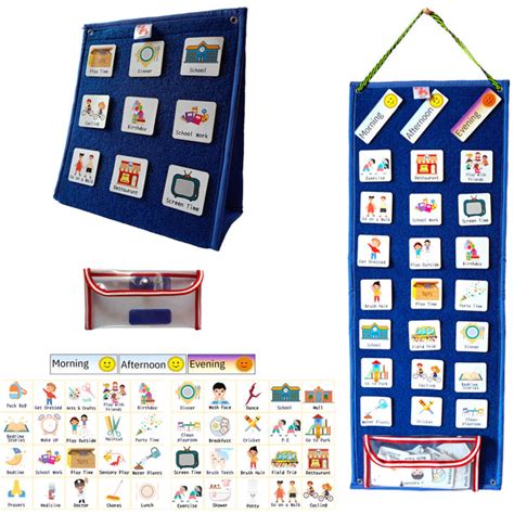 LittleOk Large Visual Schedule Board for Kids with 43 Cards | Perfect ...
