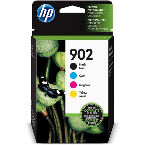 HP 902 Ink Cartridges - Black, Cyan, Magenta, Yellow, 4 Cartridges ...