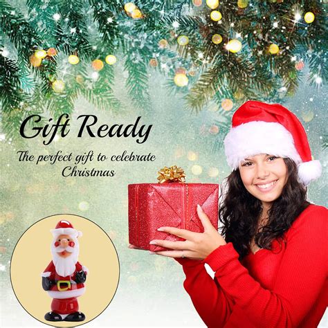 Buy Matashi Murano Christmas Ornament Winter Decorative Glass Standing ...