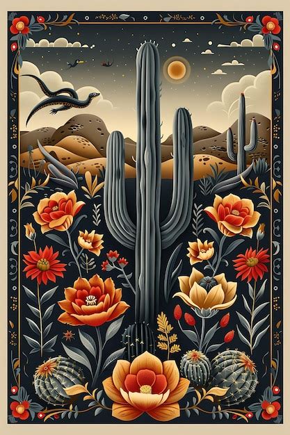 A poster for the desert by person | Premium AI-generated image