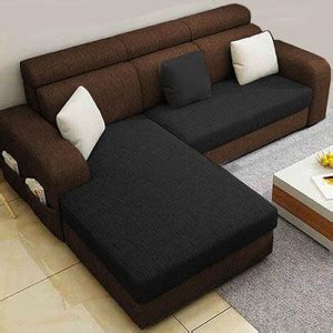 Braxton Ecrid 4 Seater L Shape Left Side Sofa for Living Room Fabric 4 ...