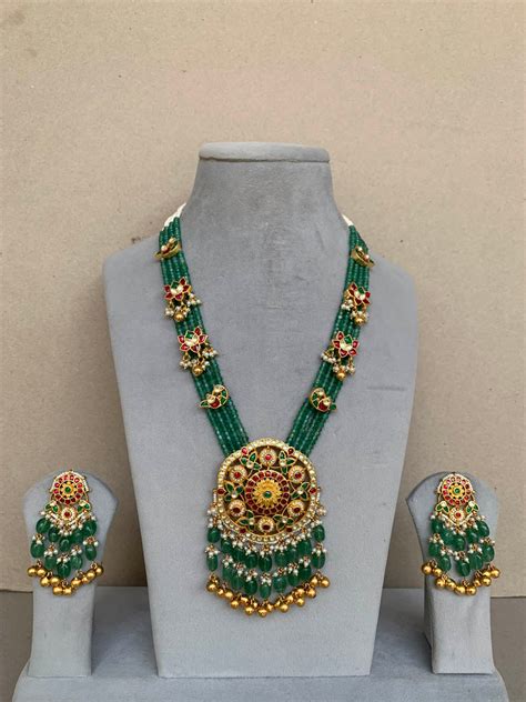 MM548 Long Jadau Set – Raj Jewellery