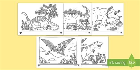 Primary Dinosaur Mindfulness Colouring Pages (teacher made)