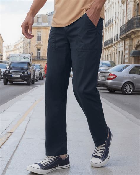 Buy Men's Navy Blue Pants Online at Bewakoof