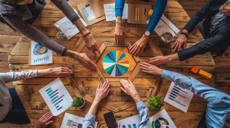 Top view of several peoples hands pointing and reaching towards a ...