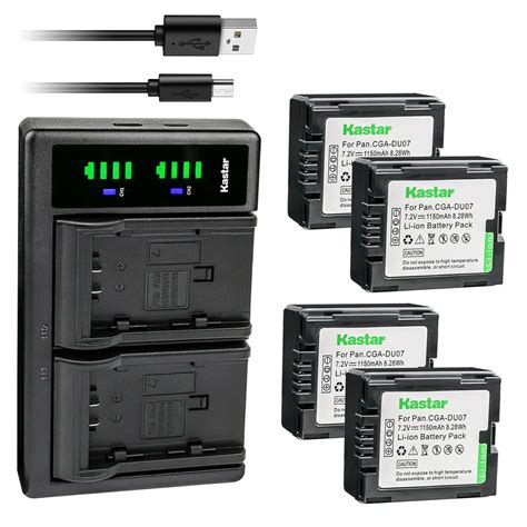 Kastar 4-Pack Battery and LTD2 USB Charger Compatible with Panasonic PV ...
