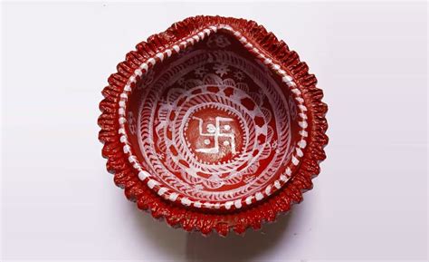 Buy SWASTIK Decorative Traditional Akhand Jot Clay/Diya for Pooja and ...