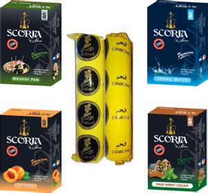 SCORIA Premium Quality Herbal Hookah 2 POLO CHARCOAL + MAGHAI PAN ...