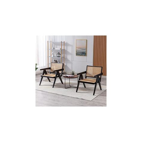 Buy Rattan Dining Chairs Farmhouse Dining Chairs with Cane Back Accent ...