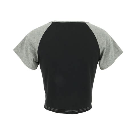 Shop Black Varsity Crop T-Shirt - for Women | OUTZIDR | Gen-Z Style