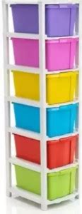 HOUSE OF COMMON 6 Compartments Plastic 6 Layer Foldable Multipurpose ...