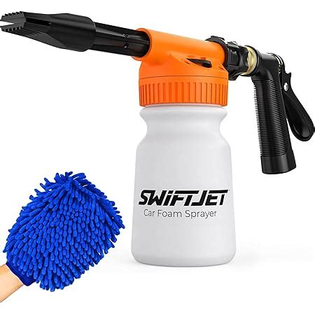 SwiftJet Car Wash Foam Gun Sprayer with Thick Suds - Adjustable Water ...