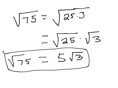 Square root of 75 | Math | ShowMe
