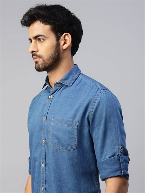Don Vino Indigo Blue Denim Slim Fit Shirt – Donvino