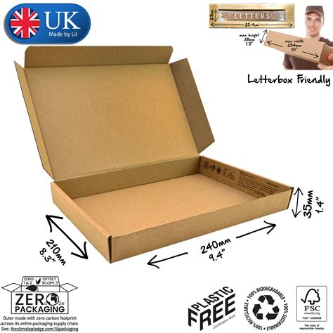 24 x 21 x 3.5cm Cardboard Postal Boxes - Lil Packaging