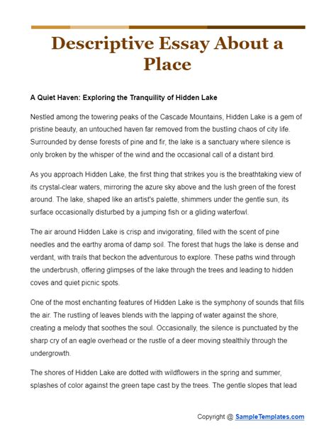 Good Descriptive Essay Examples 的图像结果