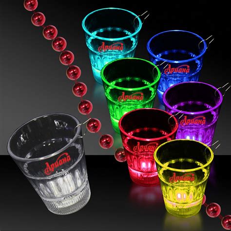 LED Multi Color 2 Ounce Shot Glass Medallion - Bar Supplies / Drinkware