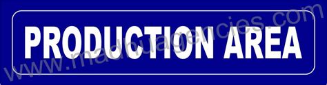 production area Signboard in 3mm ACP Sheet with Self Adhesive Signage ...