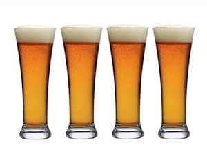 Buy lizepto Italian Premium Glass Beer Mugs with Handle | Crystal Clear ...