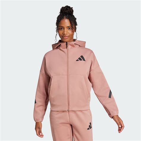 Clothing - adidas Z.N.E. Full-Zip Hoodie - Pink | adidas South Africa