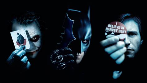 The Dark Knight HD Wallpaper: Batman, Joker & Harvey Dent Showdown