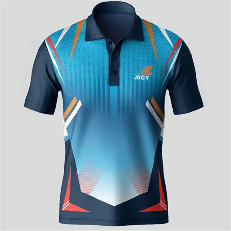 Jrcy Blue Printed Half Sleeves Sports Cricket Jersey Tshirt For Women (S)