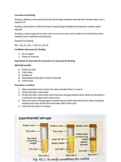 Image result for Rusting Science