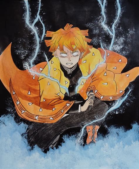 Zenitsu the thunder breathing 1st form the user who knows only one ...