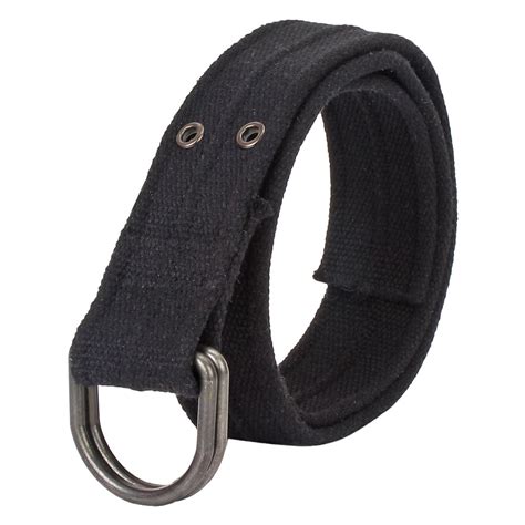 Buy Canvas Belt for Men Black Color D-Ring Buckle at Amazon.in