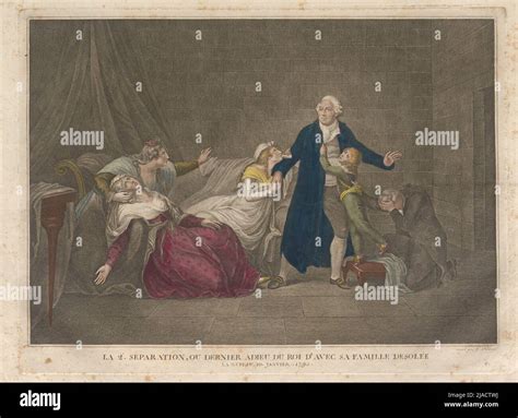 Last farewell Louis XVI. from his family (on January 20, 1793). Carlo ...