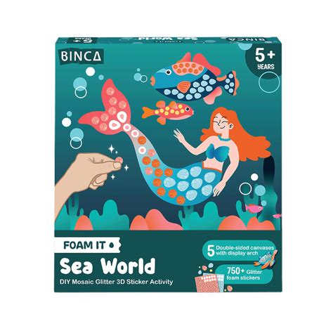Foam It Sea Friends - Foam Sticker Mosaic Art Activity – Binca