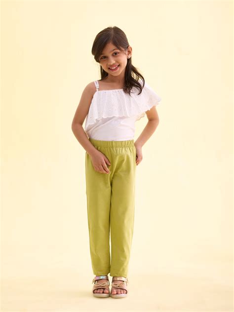 Light Pista Cotton Stretch Ankle Length Leggings – Go Colors India