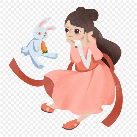 Chang'e Y Jade Rabbit PNG , La Luna, Liebre, Change Y Jade Rabbit PNG y ...